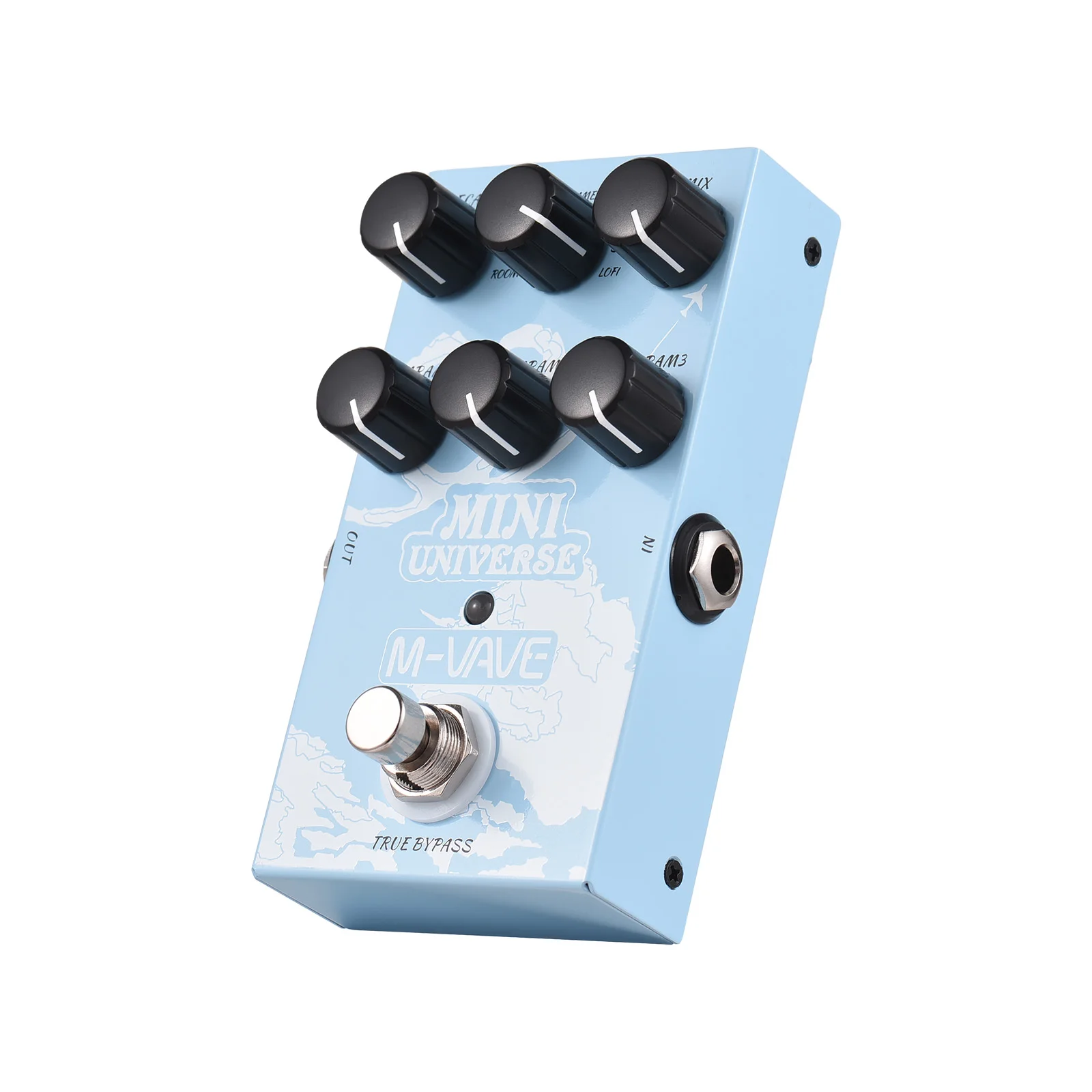 M-VAVE Guitar Effect Pedal Digital Reverb Pedal Digital Modeling Reverberation Effector with 9-Mode Reverb Selection