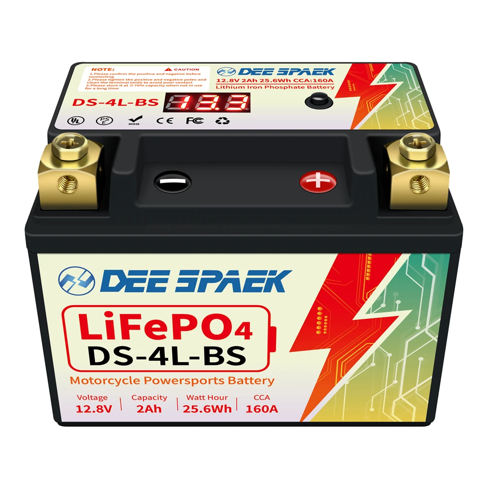 

4L-BS 2Ah 160CCA LiFePO4 Motorcycle Starter Battery OEM Quality Cycle Resistant Storable Maintenance-Free