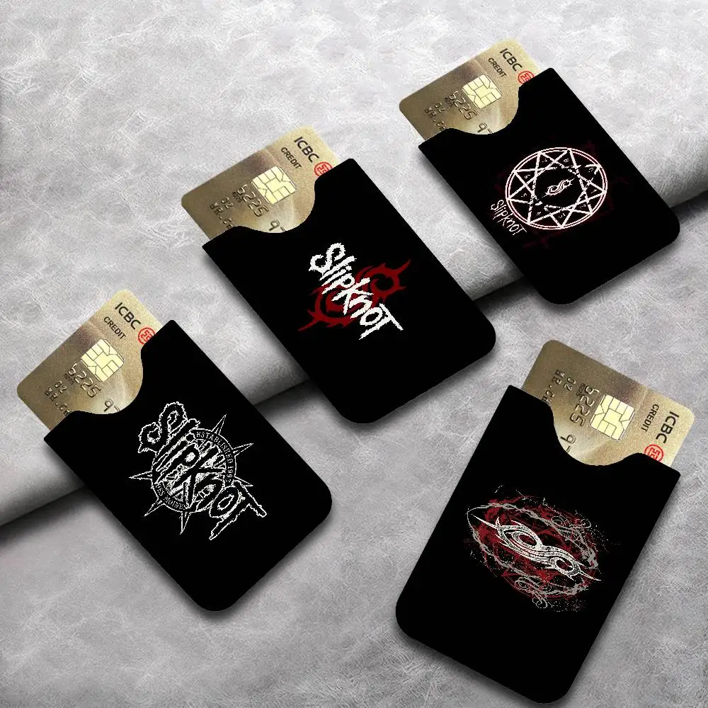 Slipknot Heavy Metal Band Leather Card Wallet Soft Lightweight Portable Credit ID Card Holder Daily Commute Card Case