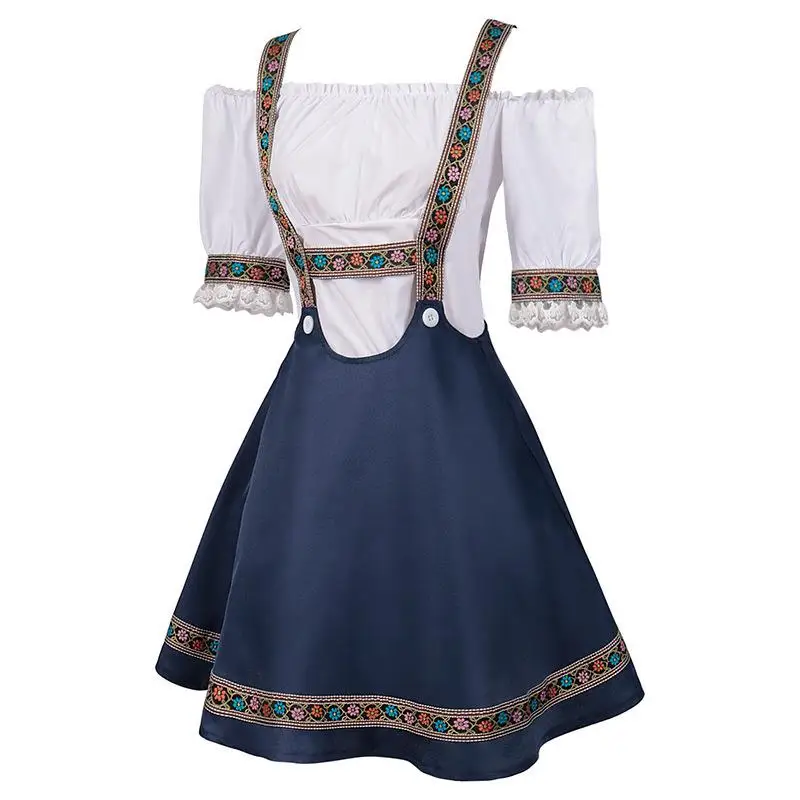 Beer Festival loween Themed Bavarian Women's Outfit Size-Specific Crop Top And High Waist Pants Set Traditional Costume