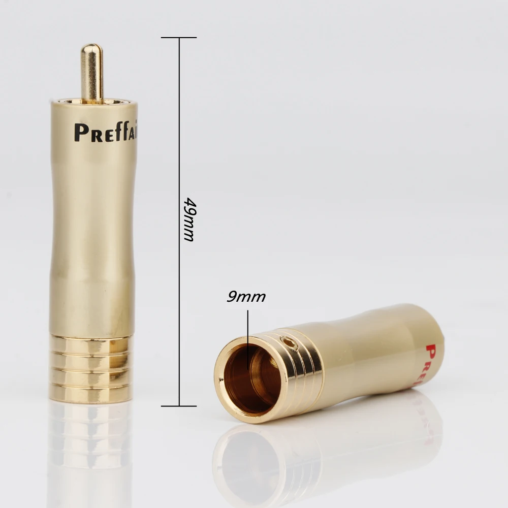4 قطعة HIFI الصوت سدادة RCA 24K مطلية بالذهب محول الصوت فونو لحام موصل RCA إصلاح ينتهي HIFI 8 مللي متر كابل التوصيل