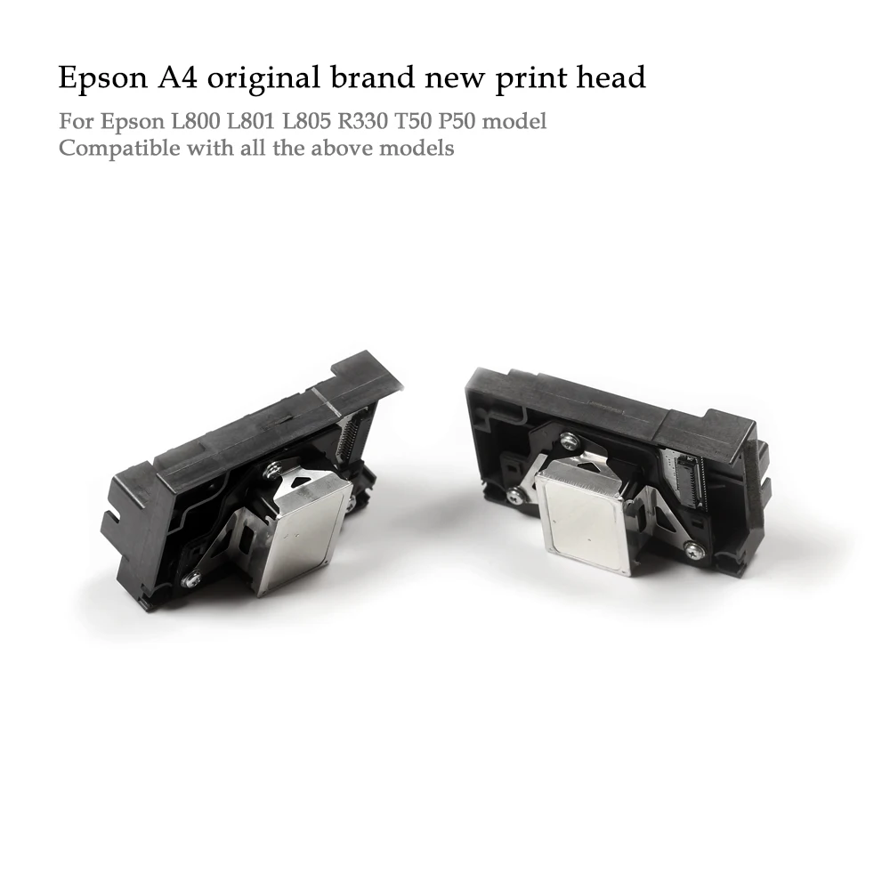 A4 size UV printer head Epson L805 T50 L800 L801 print head R330 UV ink nozzle head. A4 flatbed printer head printhead