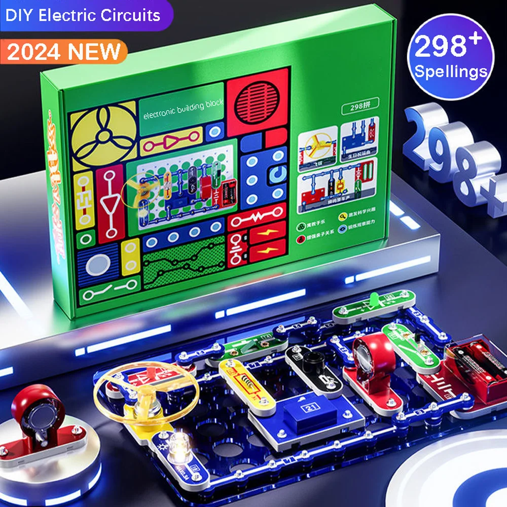 

DIY Kids Educational Toys Tecnologia 31 Piece Spellings STEM Toys Physical Science Circuit Electronic Science Experiments Kits