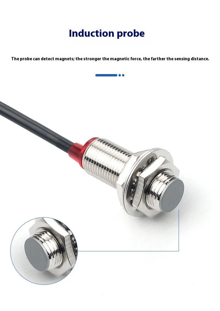 قاعة الاستشعار NJK-5002C 5002A 5002B 5002D M12 الاستشعار المغناطيسي القرب التبديل التعريفي المغناطيس NPN PNP NO NC