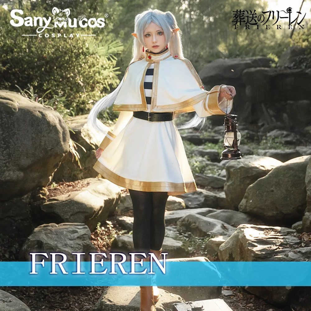 Premium Edition SanyMuCos Frieren Cospaly Frieren: Beyond Journey's End Anime Dress Cospaly Outfit Comic-con Birthday Gifts