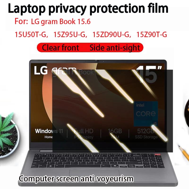 For LG gram Book 15.6 screen protector 15U50T-G/15Z95U-G Laptop anti-reflective film 15ZD90U-G/15Z90T-G privacy protection film