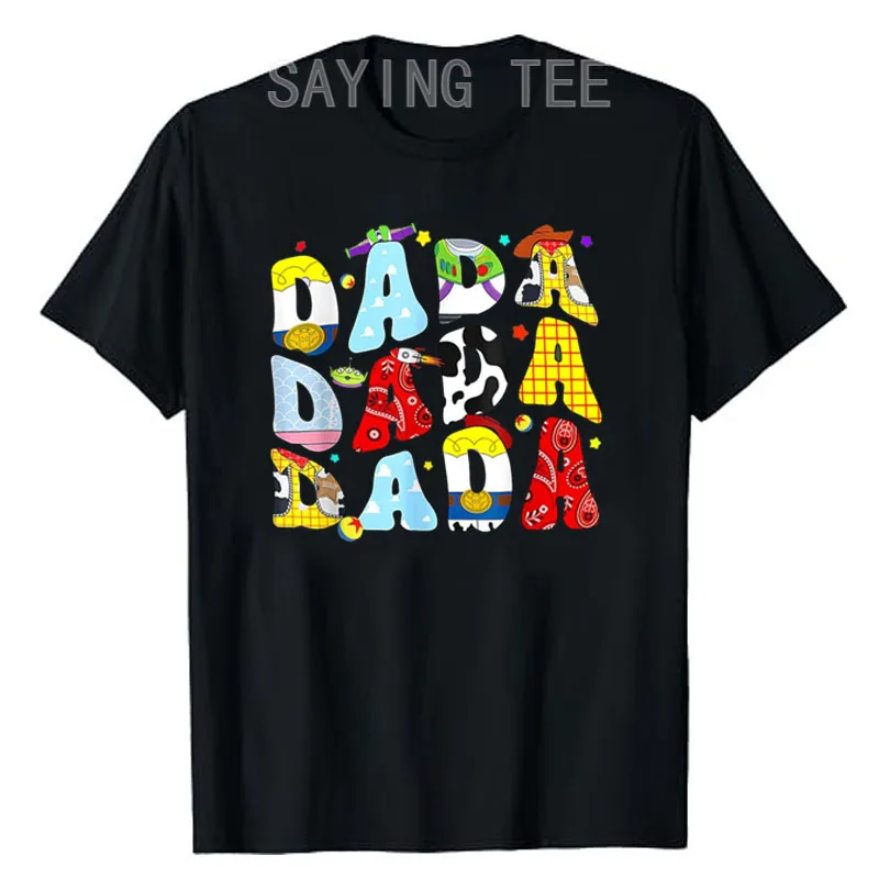 Toy Funny Story Dada Boy Dad Fathers Day Tee for Mens T-Shirt Men\'s Fashion Daddy Gifts Letter Print Short Sleeve Graphic Outfit