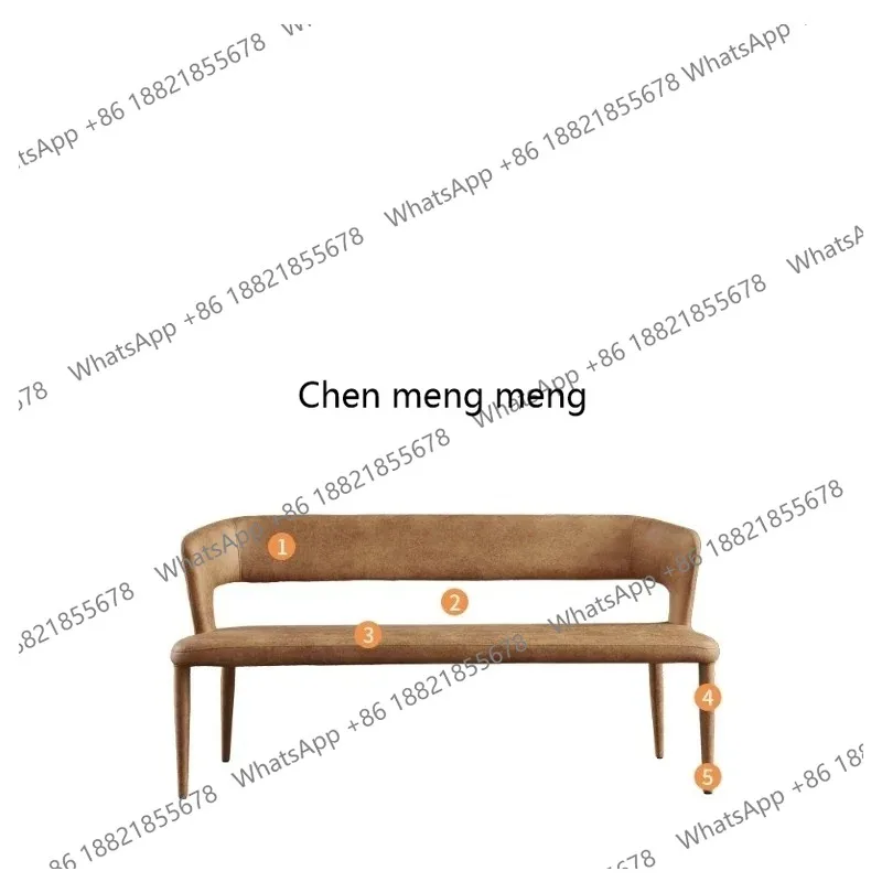 new ZqFaux Leather Long Dining Chair, Simple Chair, Soft Pad Chair, Household Stool, Small Apartment ss 26