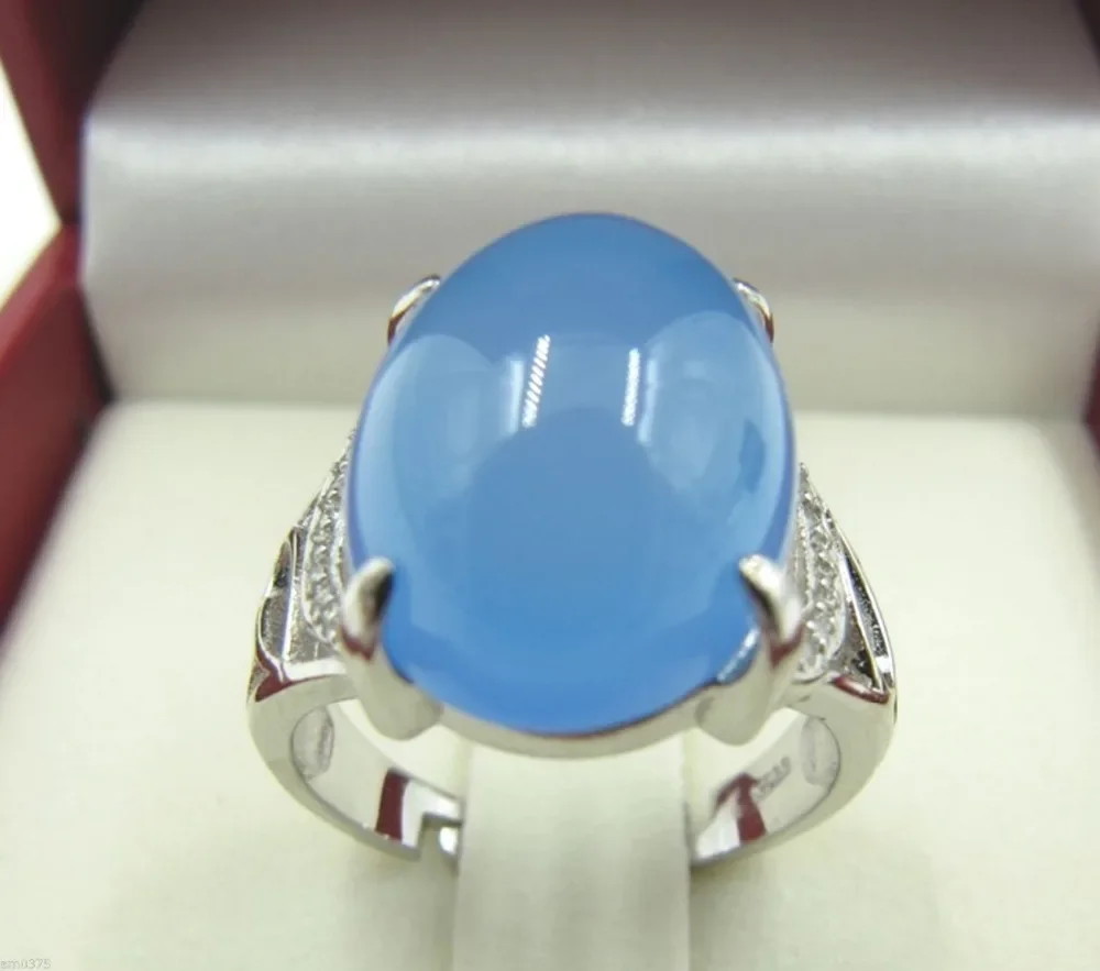 

Sterling Silver Ring / Chinese Chalcedony Nice Ring 6-9