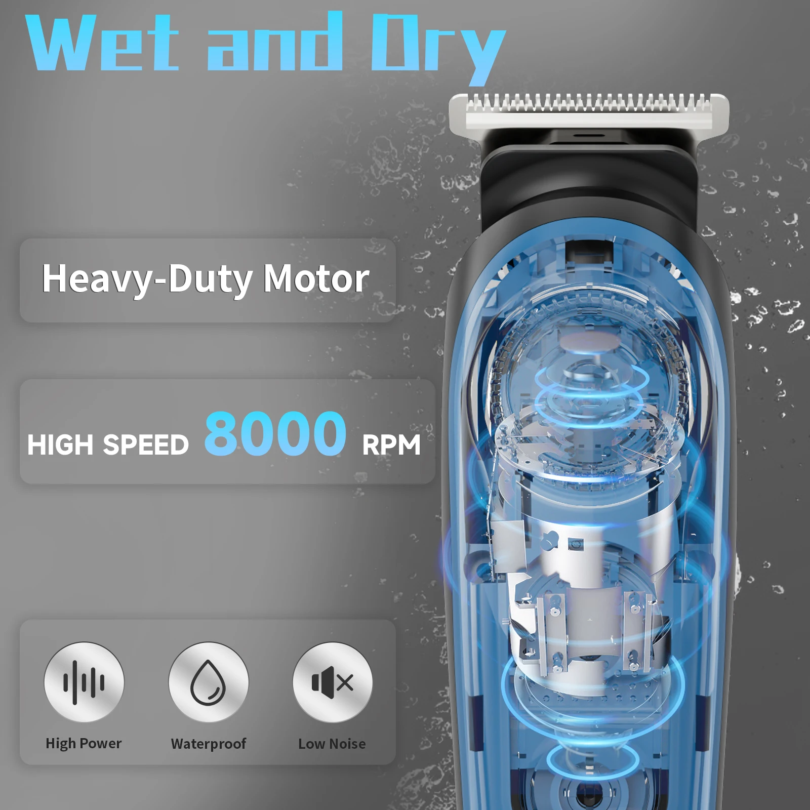 Washable Nose Ear Trimmer Rotary Shaver Professional Cord-Cordless Magic-Clip Great for Barbers Stylists Beard Trimmer Kit