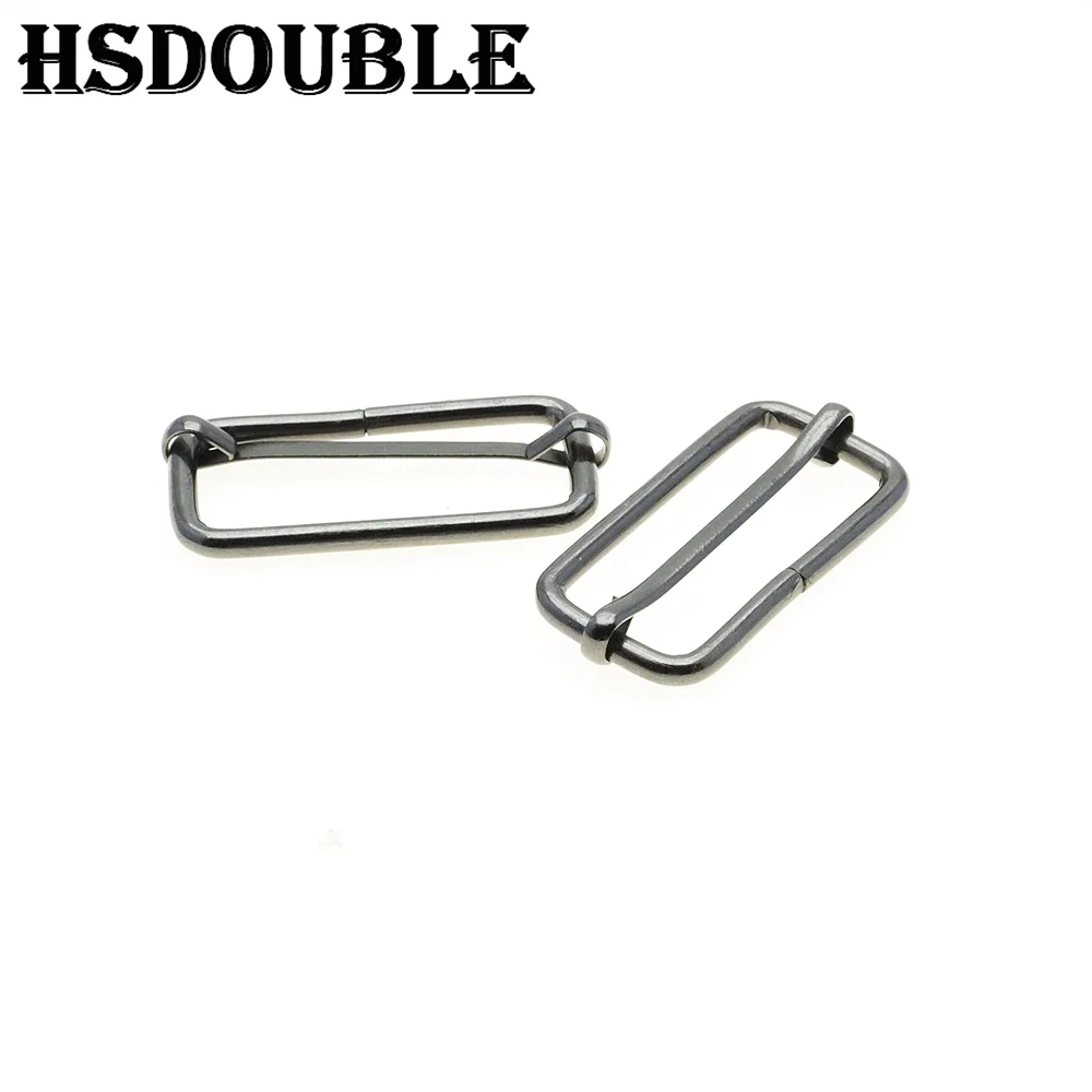 Fio-Formado Rolo Pin Buckles, Metal Slides, Strap Ajustador Slider, Tri-Glides, 10 pcs por pacote
