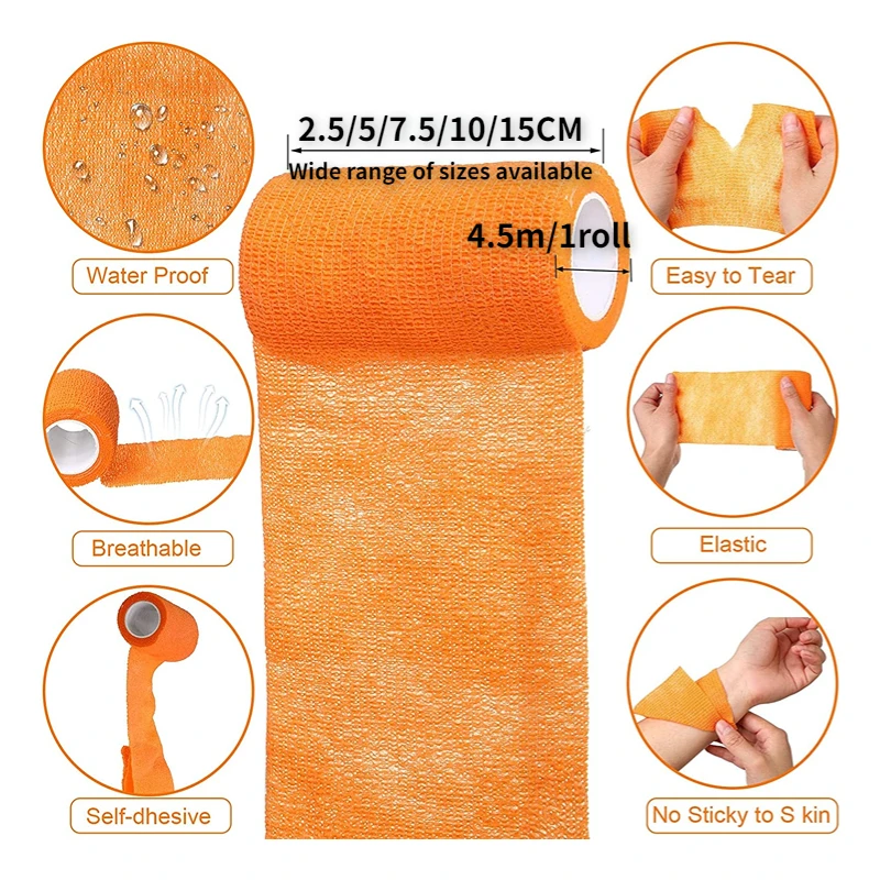 Sport Elastische Bandage Hansaplast Selbst Klebeband Schützen Handgelenk Palm Finger Arm Schulter Knie Knöchel Haustiere Bein Tattoo Sicherheit – Detail 7