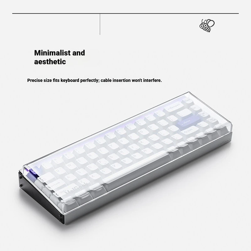Keyboard Dust Cover Acrylic Transparent Waterproof Protector Fit 68 Keys Gaming Mechanical Keyboard Anti Dust Storage Accessory