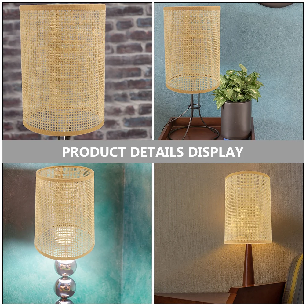 2 Pcs Lamp Shade Lampshade Replacement Shades for Table Hanging Woven Chandelier Country Rattan Unique Lampshades