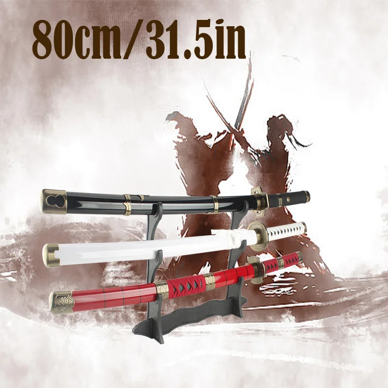 

3Pcs Anime Zoro Role Play Swords Set 80cm Cosplay Props Katanas Shusui Yubashiri Sandai Kitetsu Decorative Toy Sword