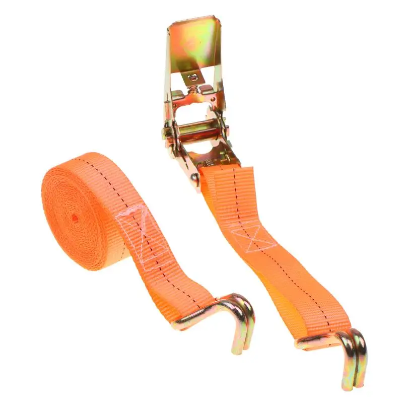 Easy Operation Heavy Duty Ratchet Tie Down Straps Soft Grip Handle High Strength Webbing for Cargo Securing