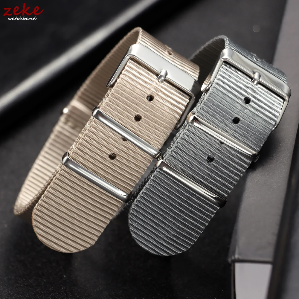 النايلون حزام (استيك) ساعة 18 مللي متر 20 مللي متر 22 مللي متر حزام ل أوميغا الساعات مريحة المنسوجة قماش الأشرطة العسكرية سوار رياضي الرجال النساء أحزمة #4