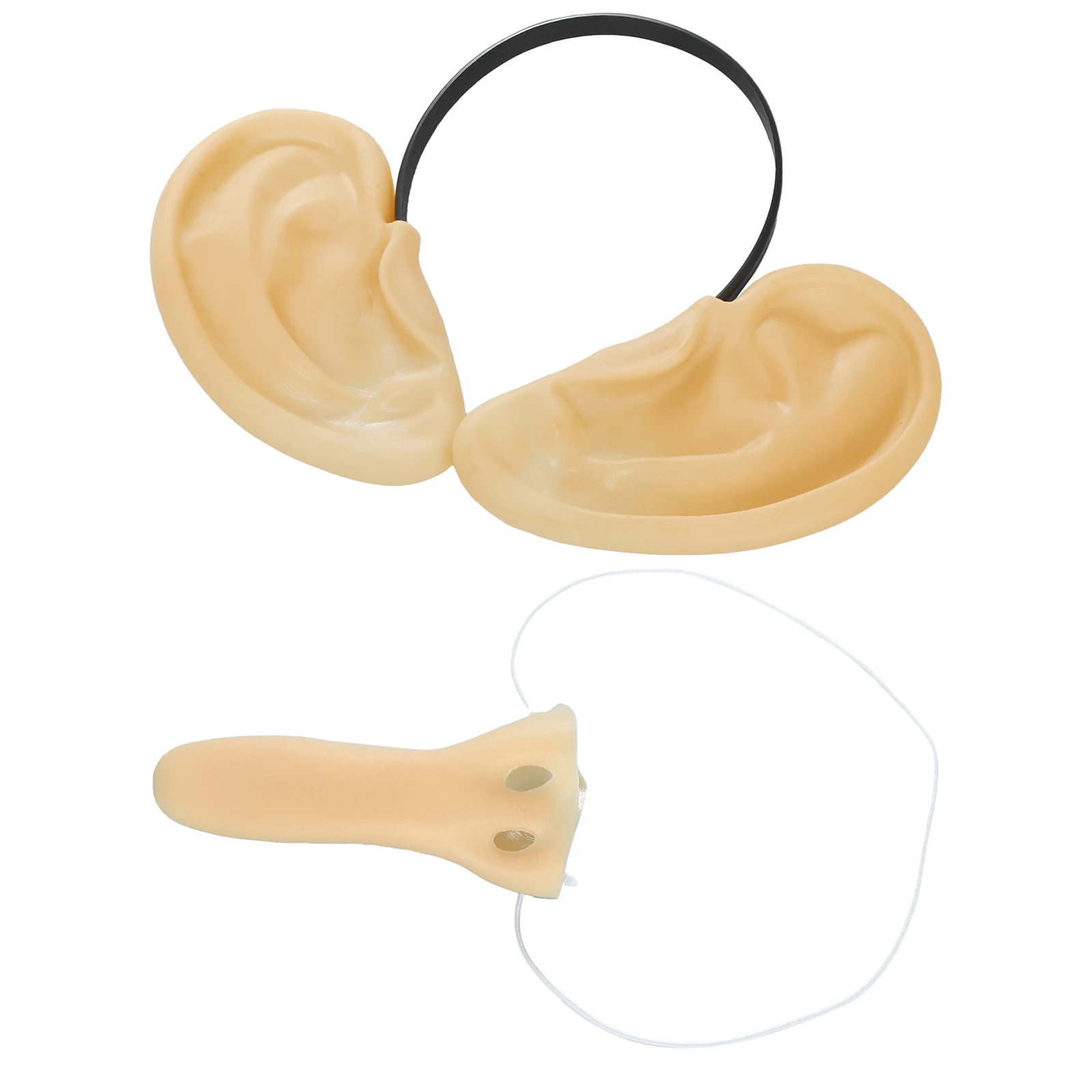 

Halloween Cosplay Funny Big Ears Headband And Long Prosthetic Nose Costume Accessories Dress Up Party False Ears Prank Headwear