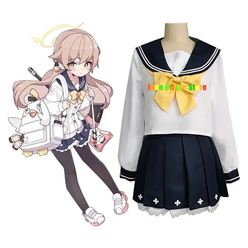 qq38Juego de anime archivo azul Ajitani Hifumi disfraz de Cosplay para mujeres trajes de marinero para adultos uniforme JK chaqueta sombreros con lazo Halloween