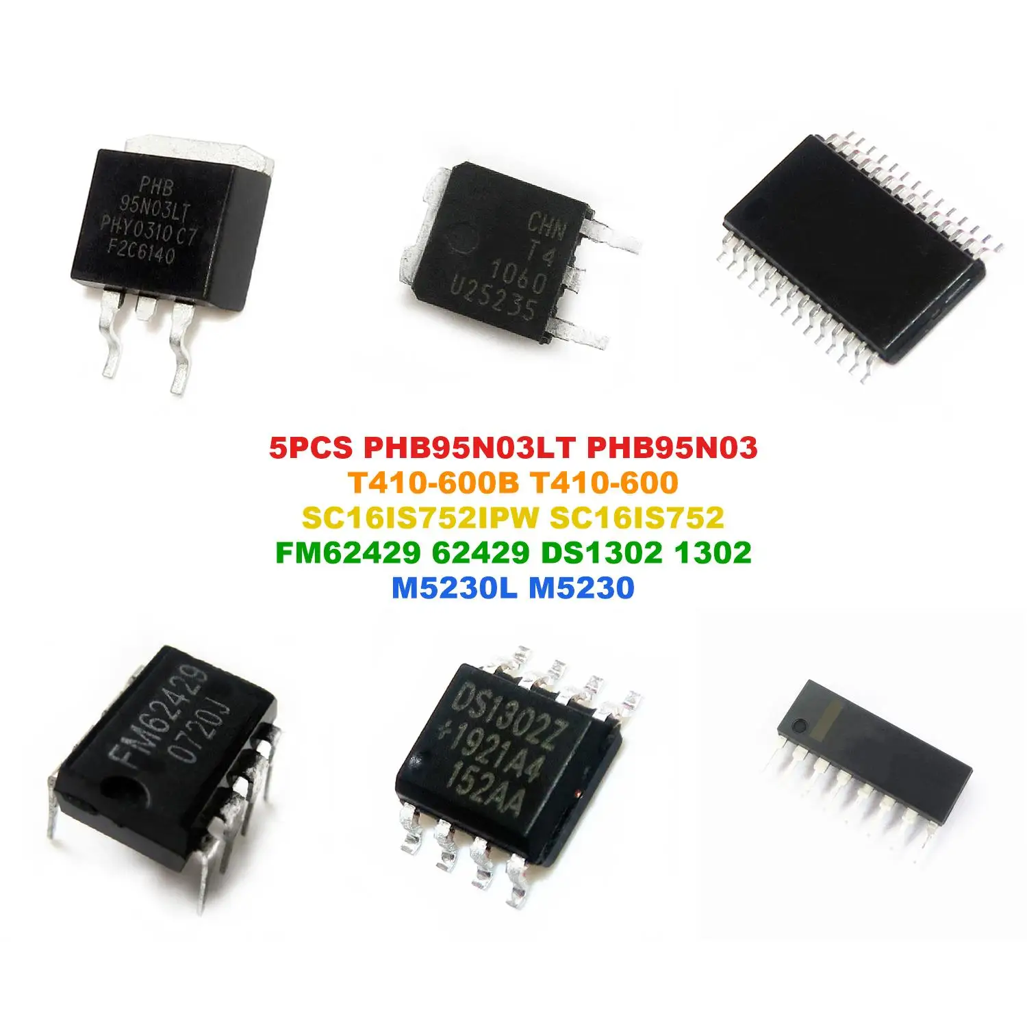 PHB95N03LT PHB95N03 T410-600B T410-600 SC16IS752IPW SC16IS752 FM62429 62429 DS1302 1302 M5230L M5230