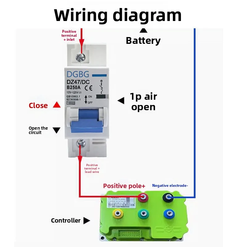 1P 2P DC 150A 250A Battery Circuit Breaker For Solar System / Overload Protection Switch For 4.2kw 6.2kW 10.2kW PV Solar System