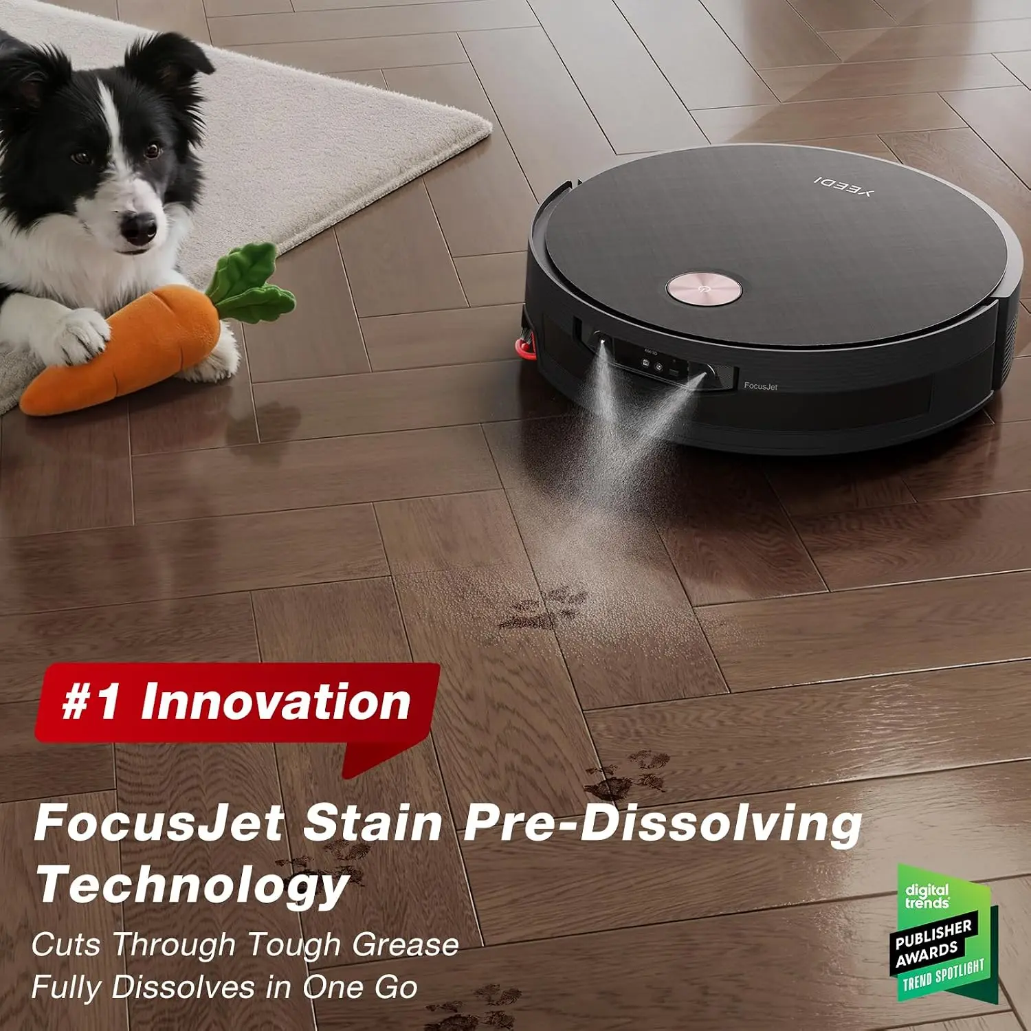Ultra Robot Vacuum with Pre-Spray Cleaning Function