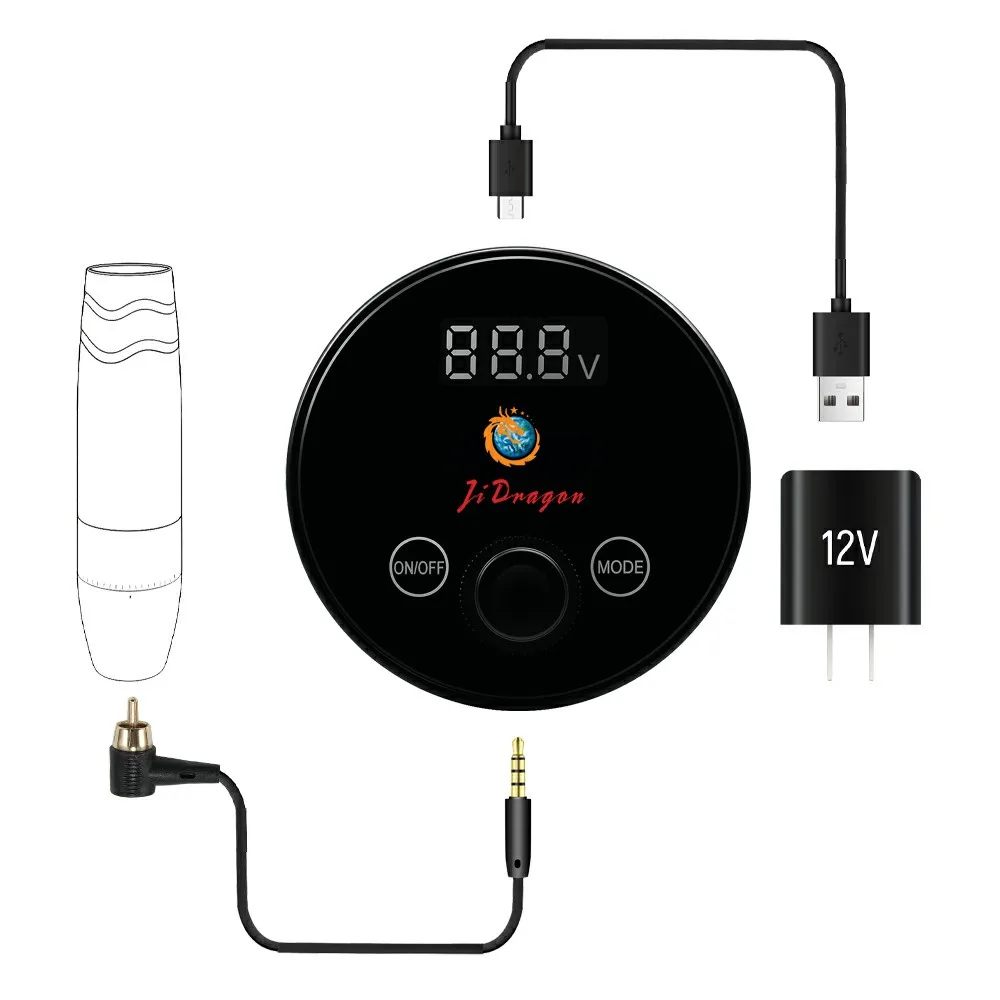 Tattoo Power Supplies OLED Display Screen Two Model Power Supply For Coil & Rotary Tattoo Machines Tattoo Accessories Tool - Image 4