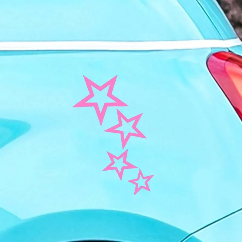 Five-pointed star car sticker 1 piece, car decoration sticker, simple and elegant car sticker