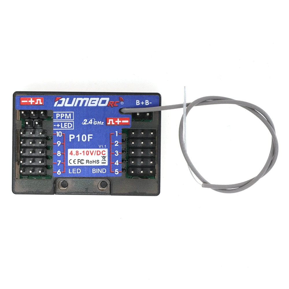 DUMBORC P6FG X10FG P6DC X4FMG MINI 4CH 6CH 10CH Empfänger 4,8-10V Spannung Rückkehr für X6 DDF-350 Sender RC Auto Boot Tank
