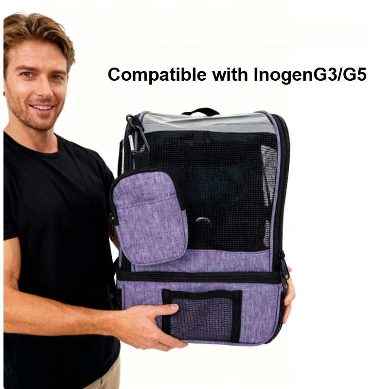 Oxygen Bag Portable Oxygen Concentrator Purple Black Grey Backpack Lightweight Oxygen Machine Portable Bag for Inogen One G3/G5