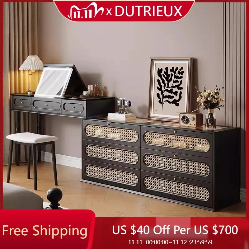 

Makeup Modern Vanity Table Mirror Desk Cabinet Drawers Dressing Table Living Room Bedside Mesa De Maquillaje Trendy Furniture