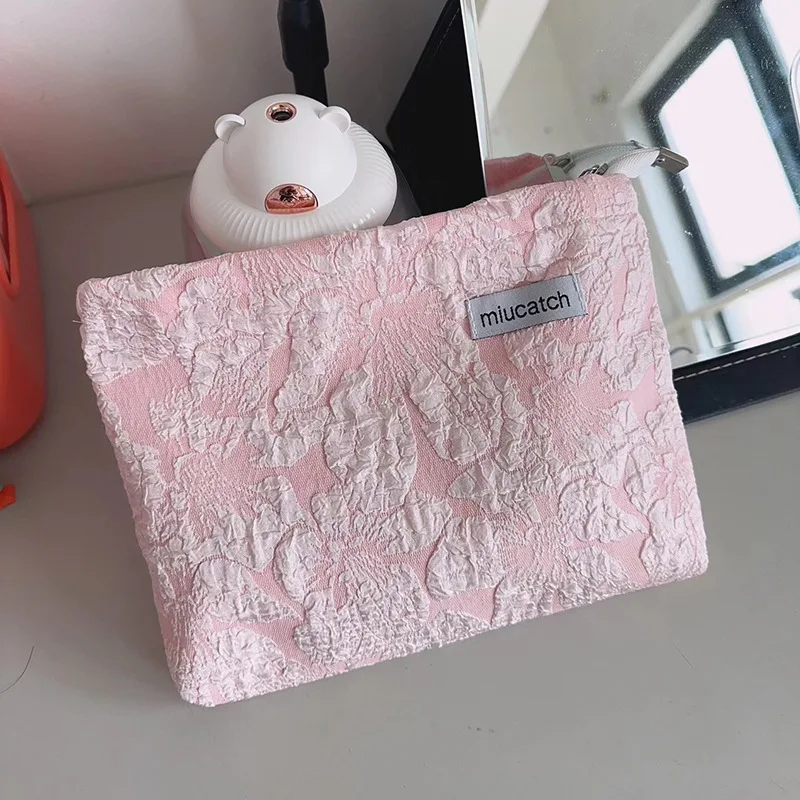 Imagem -04 - Macaroon Bolsa de Lápis Coreano Bolsa de Armazenamento de Papelaria Portátil Bolsa de Lavagem de Grande Capacidade Cases de Lápis para Meninas de Alta Qualidade Novo
