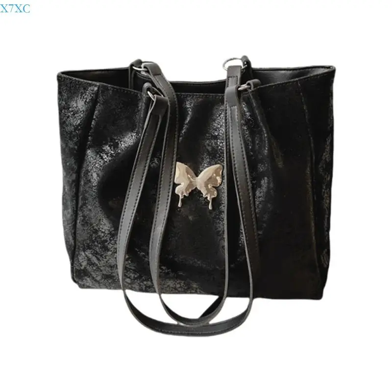 

X7XC Womens Butterfly Shoulder Bag PU Leather Armpit Bag Trend Handbag Underarm Bag