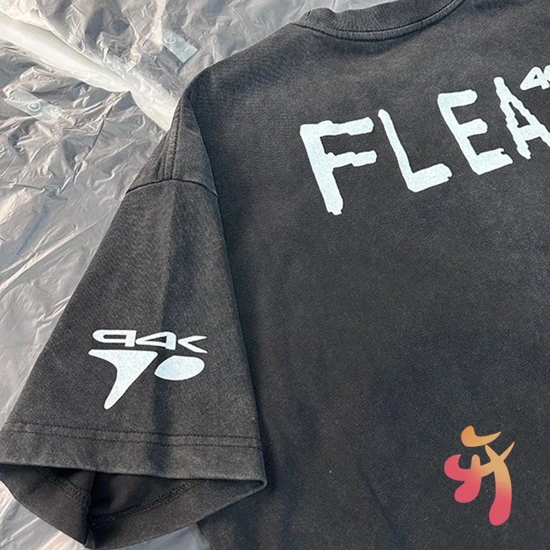 American High Street Retro Washed Old CPFM T-shirts Letter Printed Cotton Short Sleeved Men Women Clothes Casual Kanye T Shirt