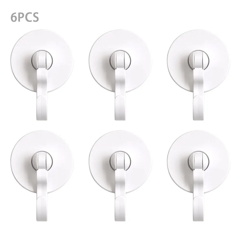 6pcs Durable 360 Degree Rotation Wall Mounted Door Waterproof Bedroom No Drilling Hanging Towel Heavy Duty Bathroom Kitchen