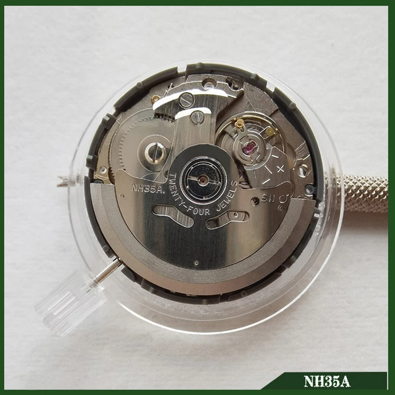 NH35A NH36A Movement Automatic Mechanical High Accuracy Black White Date Set Mechanical Replacement Date At 3:00