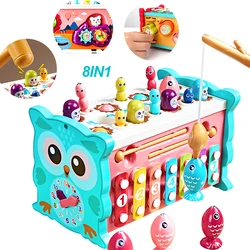 Montessori Aprendendo Brinquedos Educativos para Criança, Piano De Pesca Engrenagem Do Jogo Divertido, Música Do Bebê, Nascimento Inny, 0 6 12 13 24 Meses Presente