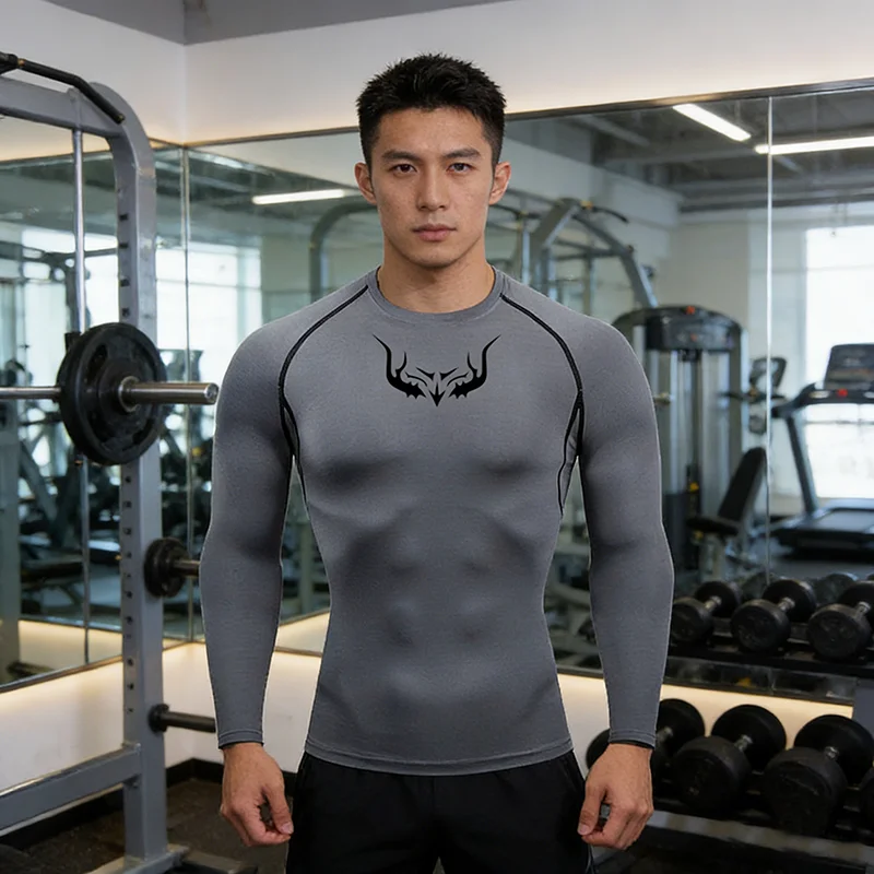 Sports secs super légers et aérés avec manches longues évacuant l'humidité respirantes et élastiques qui s'adaptent parfaitement la salle de sport pour l'exercice