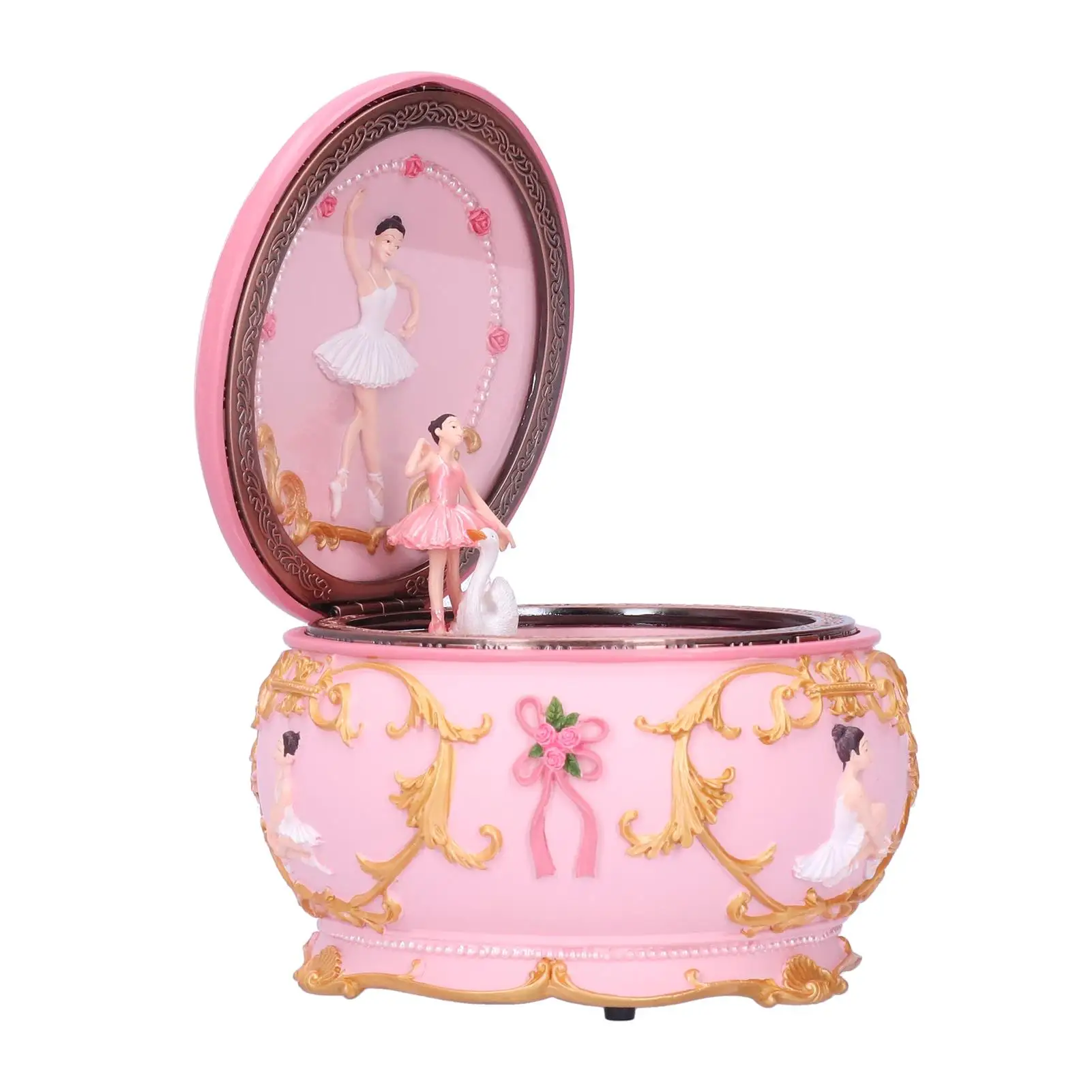 

Resin Ballerina Swan Lake/Castle in the Sky Musical Box - Home Decor Gift