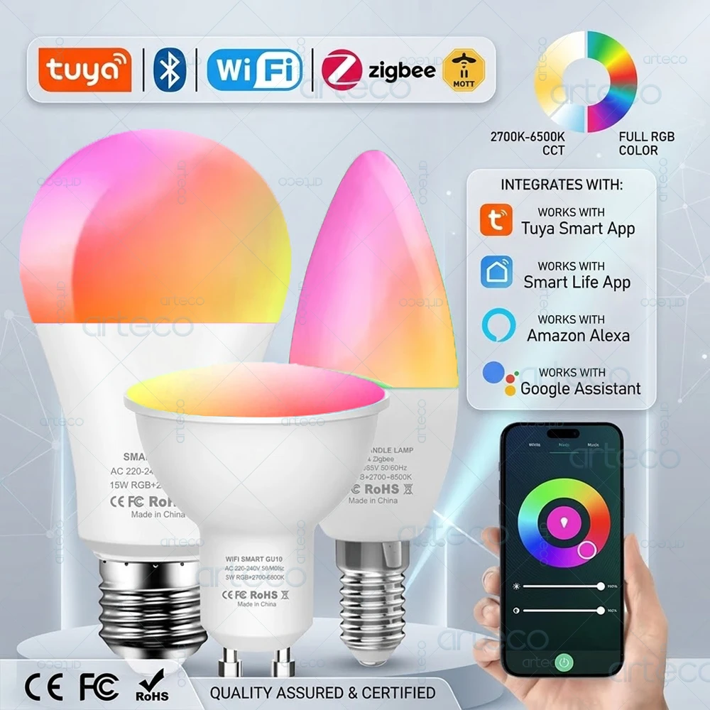 lampada-inteligente-tuya-e27-gu10-e14-bluetooth-wifi-zigbee-regulavel-led-rgbcw-compativel-com-alexa-google-assistant