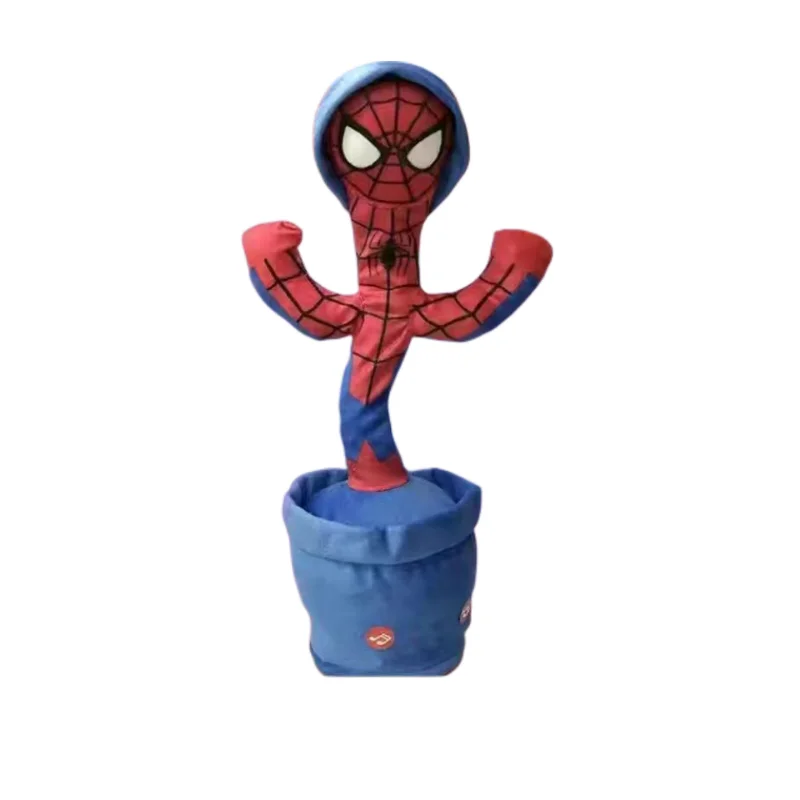 Avengers Spiderman Iron Man Captain America Creative Dancing Cactus Doll Talking Recording Repeating Toy Children's Holiday Gift