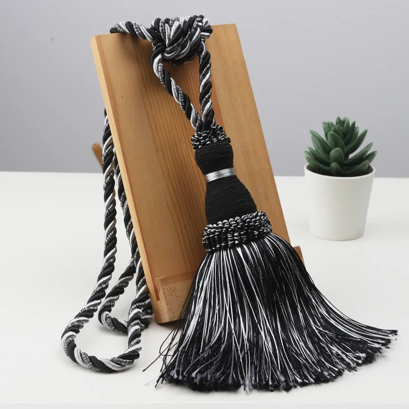1PC Polyester Tassel Tiebacks Curtain Holder Handmade Tassel For Decoration Rope Curtain Hanging Balls for Livingroom Accessori