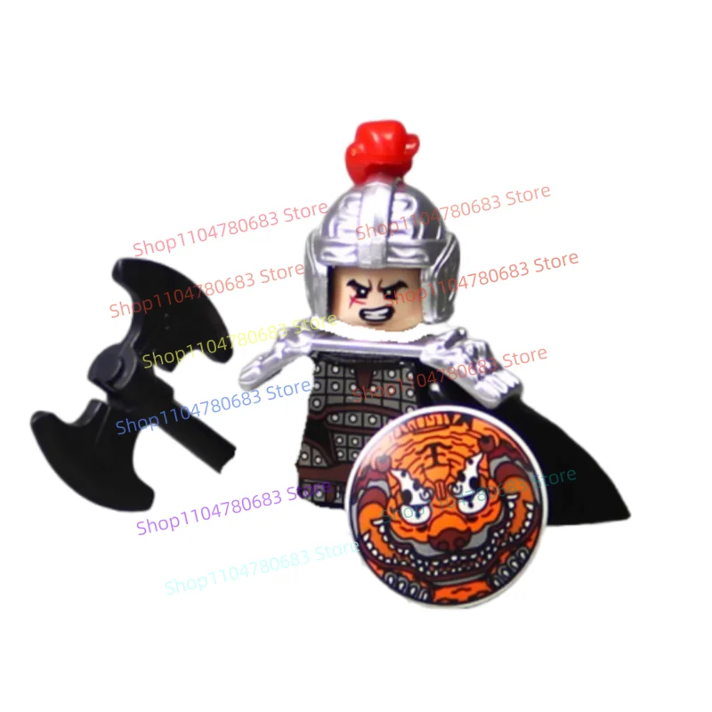 MOC 블록 미니 피규어 삼국지 병사 조립 모델 전시 만화 애니메이션 액세서리 장난감 선물 수집품