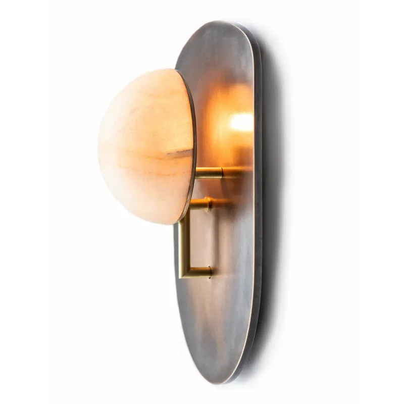 

Luxury Retro Medieval Cloud Stone Hemisphere Wall Lamp Staircase Corridor Living Room Dining Room Bedroom Study Aisle Wall Light