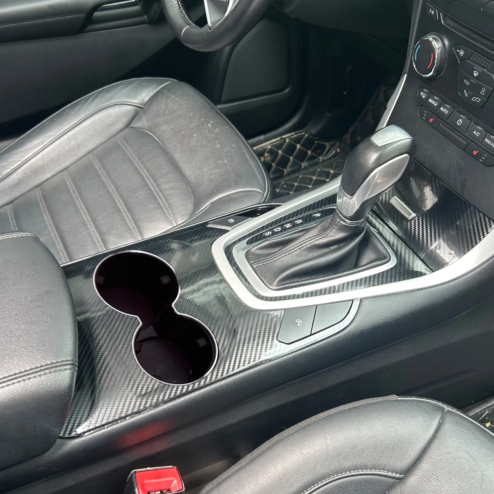 For Ford Edge 2015-2018 Interior Central Control Panel Door Handle 5D Carbon Fiber Sticker Decals Car Styling Accessorie