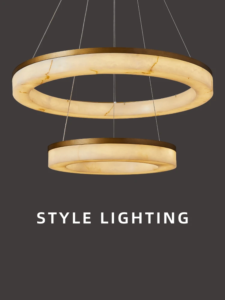 

French Luxury Imitation Marble Pendant Light Living Room Light Creative Designerdining Room Bedroom Lighting Fixtures