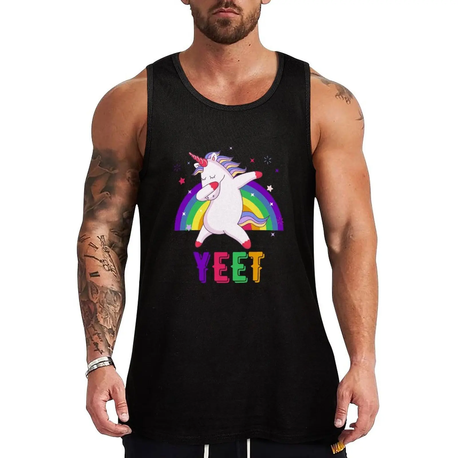 

Yeet dabbing unicorn funny yeeting meme gift Tank Top t-shirt for man sleeveless clothes for men summer