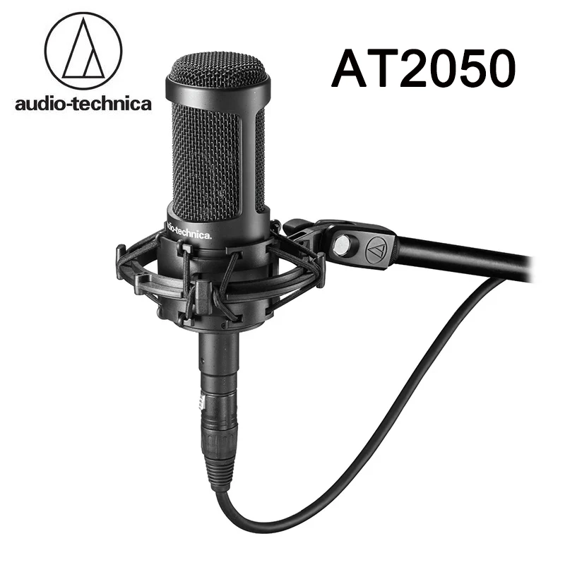 Original Audio-Technica AT2050 Wired Microphone Multi-directional Selective Condenser Studio Podcast Equipment