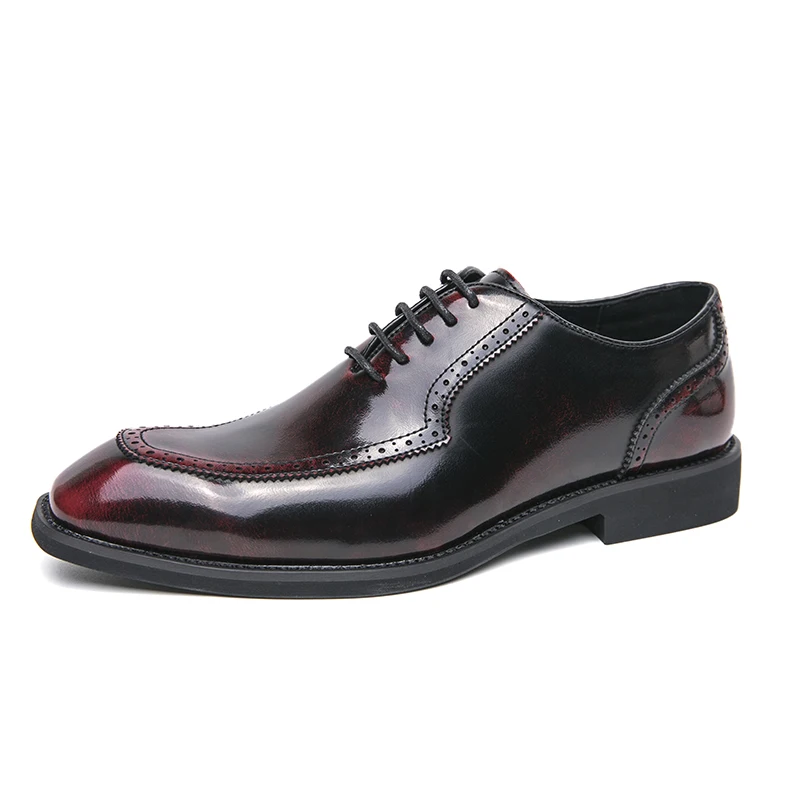 Luxury Brand Four Seasons Shoes British Microfiber Leather Shoes Men Business Dress Shoes Office Gentleman Formal Casual Oxfords
