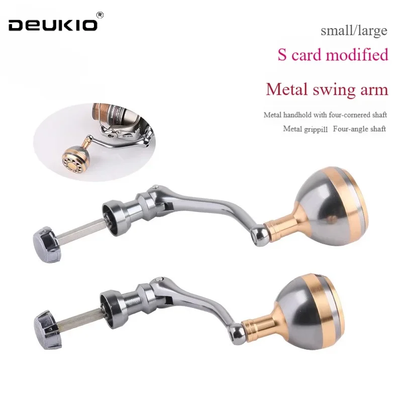 DEUKIO DIY Fishing Reel Handles Metal Knob Grip Rose Golden Spinnings Wheel for S Brand Fishing Wheel Modification Accessories